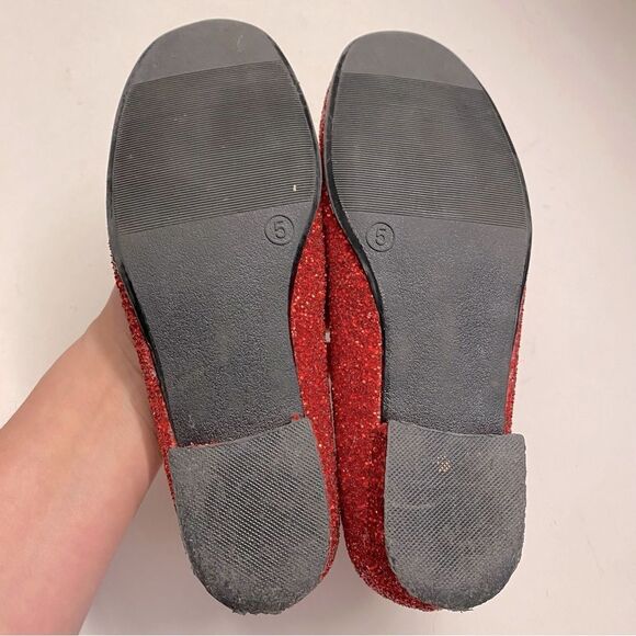 Red glitter character dorothy wizard of oz musical theater costum pageant shoe 5 - Picture 3 of 8